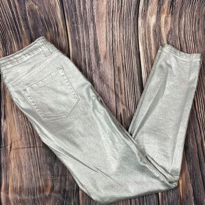Metallic Silver Pants